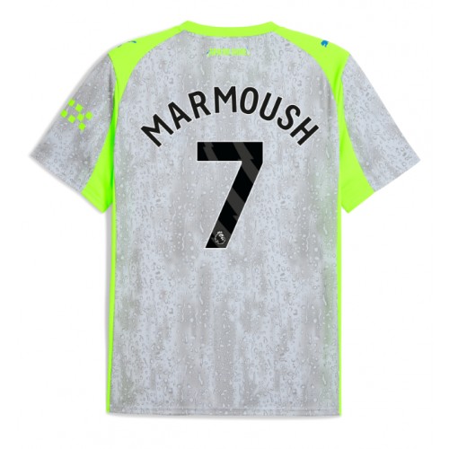 Maglia Calcio Manchester City Omar Marmoush #7 Terza Divisa 2025-26 Manica Corta